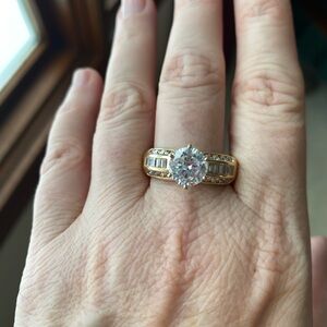 Diamonique Gold  Ring